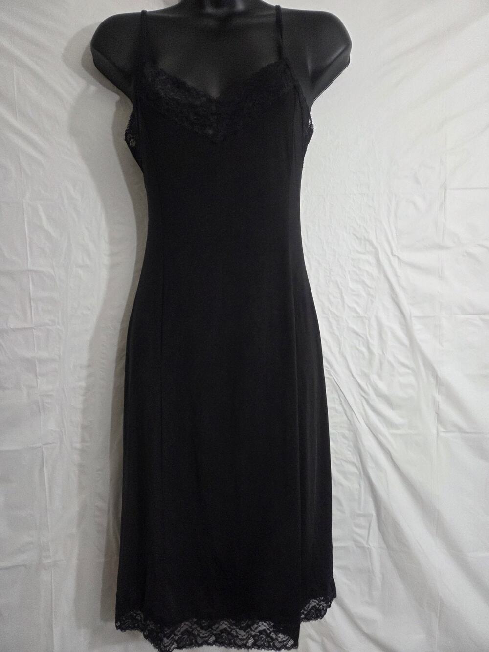 Jones New York Babydoll Slip Dress Sz M Y2K Lace Sexy Fairy Whimsigoth Vampire